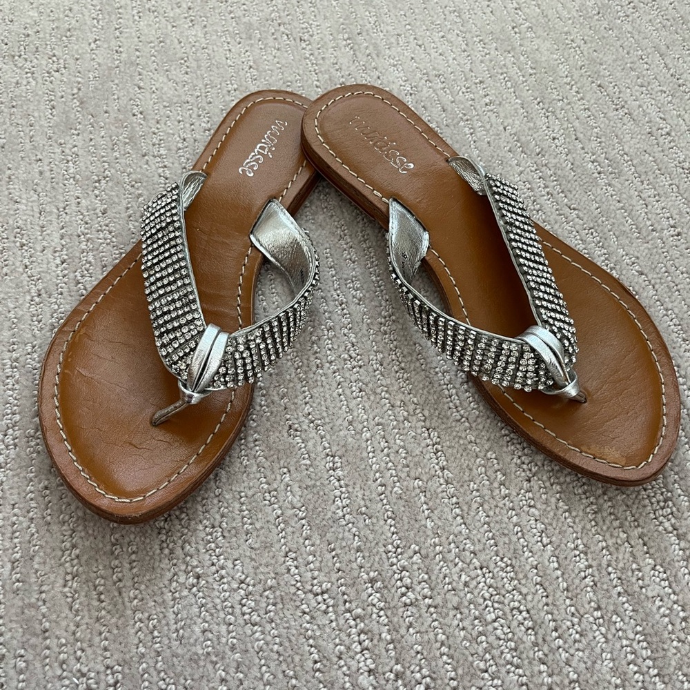 Matisse Silver Rhinestone Sandals - Picture 2 of 7